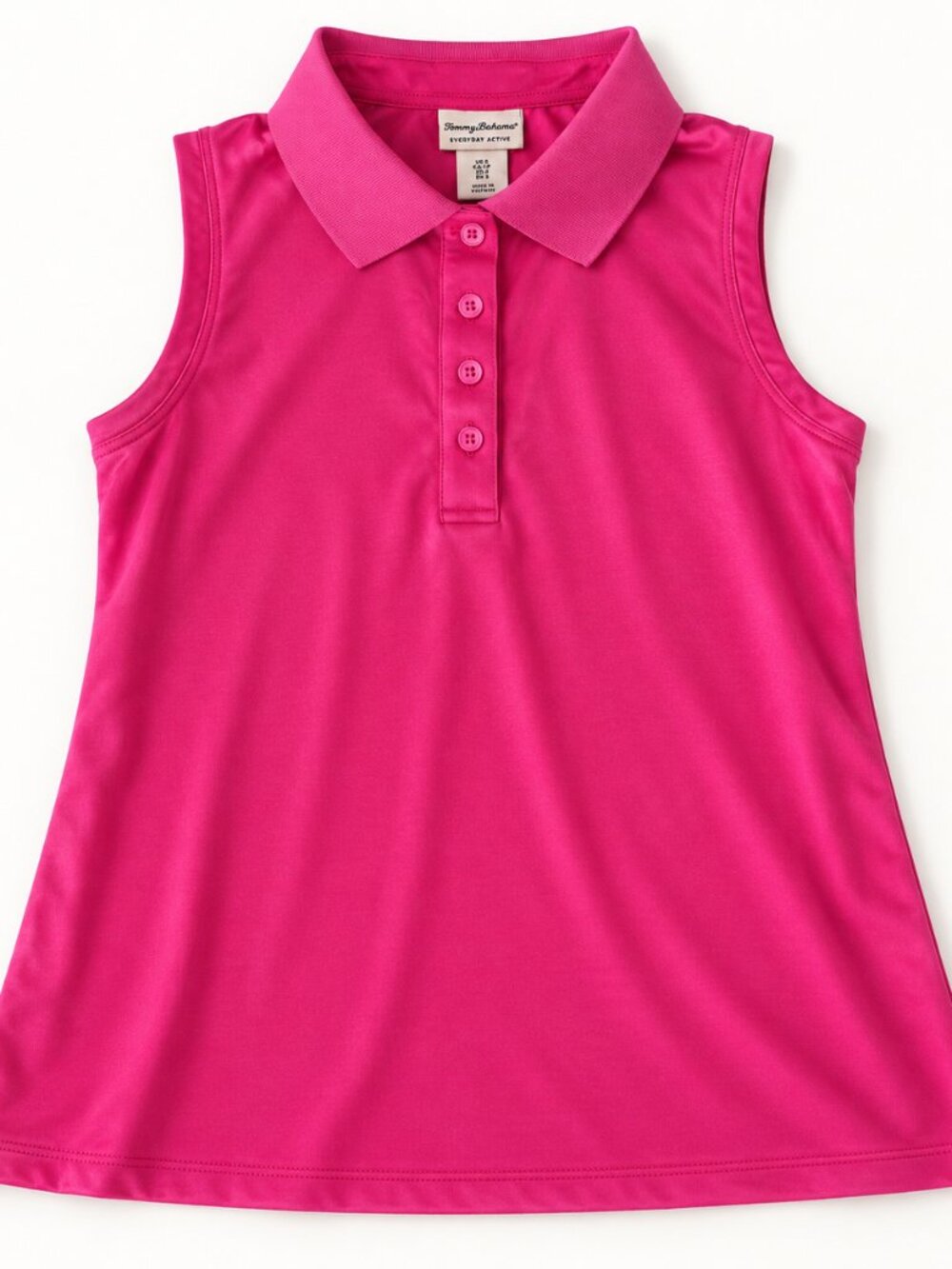 Tommy Bahama IslandZone Hot Pink Sleeveless Golf Polo Top